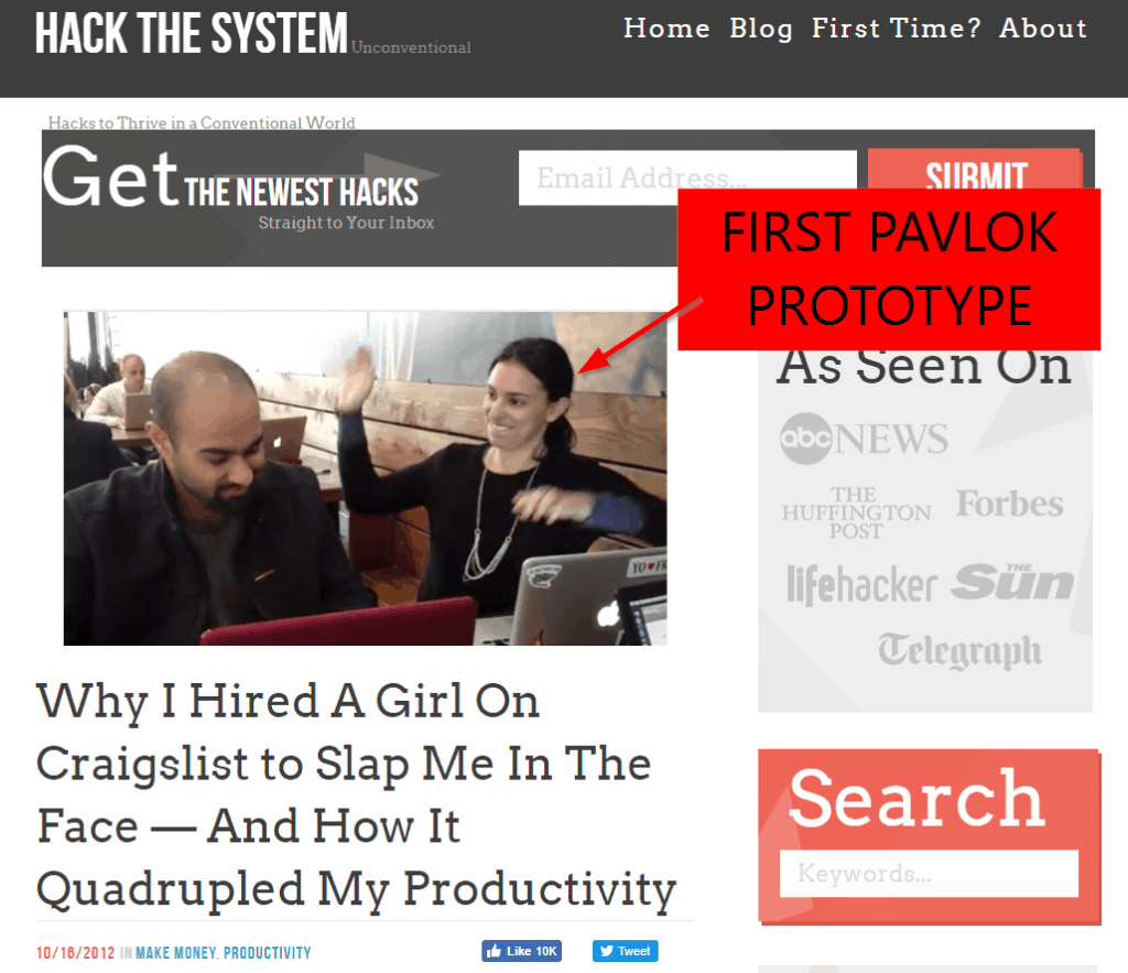 History of Pavlok Hardware – the Kira slap in the face!